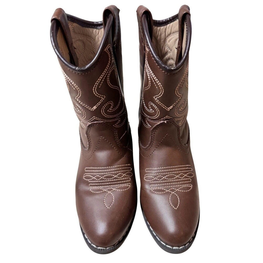 Canyon Trails Kids Girls Boy Cowboy Pointed  Toe Classic Western Rodeo Boots 10M - Picture 3 of 10